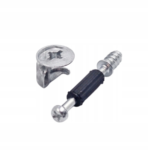 Spojovacia skrutka na nábytok - 100x konektor excentrického nábytku + kolíky 18 mm