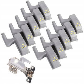 Osvetlenie nábytku - 10x lampa pre šatníkovú skrinku pre 3ledový záves dverí