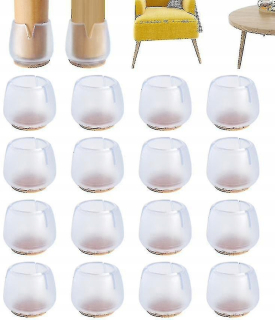 Podložky pod nožičky nábytku - 16 Silikónové vankúšiky s plsťou