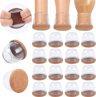 Podložky pod nožičky nábytku - 16 ks prekrytia s plsťou na nohách stoličky 25-37 mm
