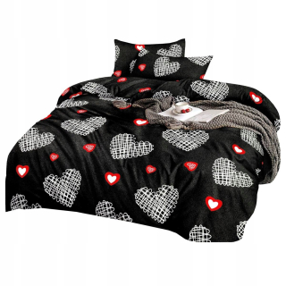 Kompletný set posteľných obliečok - 160x200 3cz saténová podstielka Dalwin 669