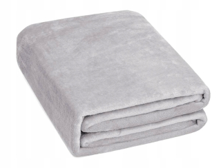 Prikrývka, prehozy na posteľ - 160x200 Prikrývka mikrovlákna kolená timi svetlo šedá
