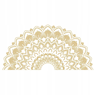 Šablóna maľovanie stenu - 1pc nálepka na nálepku na dosku Mandala Polovica nálepky na mandala