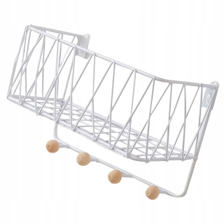 Kúpeľňová polica - 1pc na stenu visiaci úložný kôš