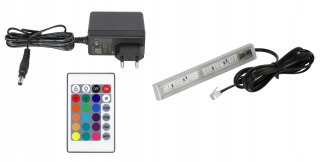 Osvetlenie nábytku - 1x RGB LED pre okná zobrazenie sklenených políc