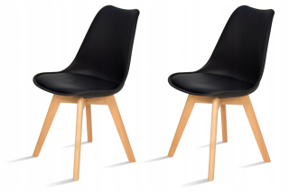 Kuchynská, jedálenská stolička - 2 Škandinávske stoličky vedierko Eco Black
