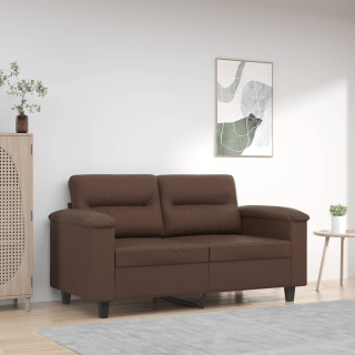 Detská pohovka, gauč - 2-miestna hnedá pohovka 120 cm pokrytá umelou kožou