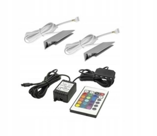 Osvetlenie nábytku - 2 -bodové LED osvetlenie KLIPEX RGB + diaľkové ovládanie