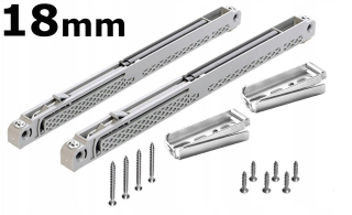 Posuvný systém na nábytok - Nábytkové nohy nastaviteľné Chrome H-710 Set 4 ks