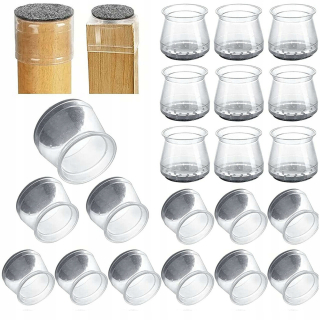 Chrániče na nábytok - 20x Silikónové kryty pre obaly na nohy stoličky
