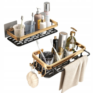Kúpeľňová polica - Wash Basket Prírodný štýl 40L biely (46792)