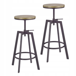 Barová stolička do kuchyne - 2x Hoker H64 Bar Stool nastaviteľné podkrovie stoličky
