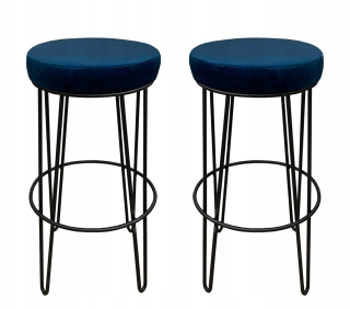 Barová stolička do kuchyne - 2x Hoker Low Bar Steple 66 Navy Loft 4p