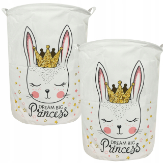 Úložný box pre deti - 2x kontajner hračiek princeznej 40x50 cm