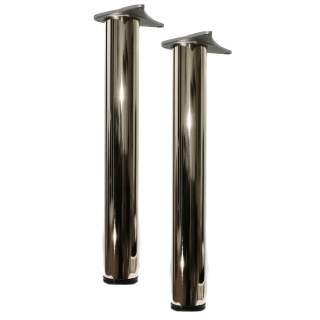 Nábytkové nožičky - 2x nohy k nastaveniu tabuľky stola 870 mm Chrome