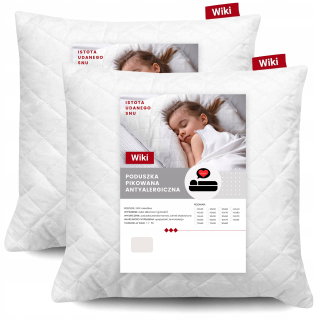 Vankúš na spanie - 2x vankúš 40x40 prešívaný produkt Jasiek Polish