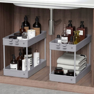 Kúpeľňová polica - Magnetický dvojitý vešiak na uterák