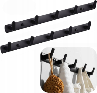 Vešiak do predsiene - 2x hák na nábytok pre oblečenie 40 cm