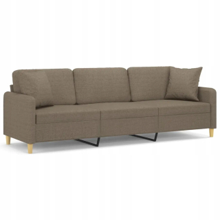Detská pohovka, gauč - 3-osobná pohovka na sedenie s vankúšmi, taupe, 2