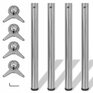 Nábytkové nožičky - 4 stolové nohy s nastavením výšky 710 mm.