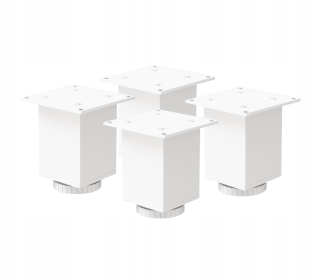 Nábytkové nožičky - 4 x Norka nábytok nastaviteľný h 150 mm biely