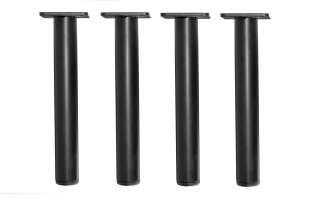 Nábytkové nožičky - 4 x Nábytkové nohy 20 cm okrúhle čierne podkrovie