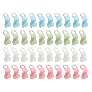 Vešiaky - 40ks organizátor Hook for Hangers oblečenie pre šatník
