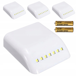 Osvetlenie nábytku - 4x LED lampa pre zásuvku biely senzor