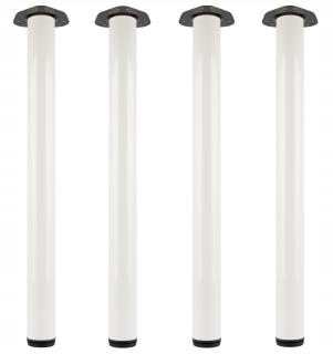 Nábytkové nožičky - 4x nábytok nohy na stôl biely H-710 mm fi-60 mm
