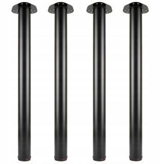 Nábytkové nožičky - 4x nábytok nohy na stôl čierny H-710 mm fi-60 mm