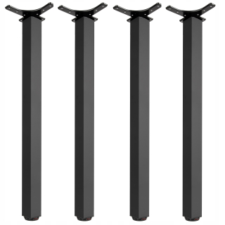 Nábytkové nožičky - 4x nábytok nohy na stôl H = 710 mm čierny štvorec