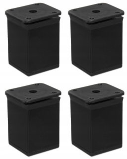 Nábytkové nožičky - 4x noha, noha, nastaviteľný nábytok päty H60 čierna