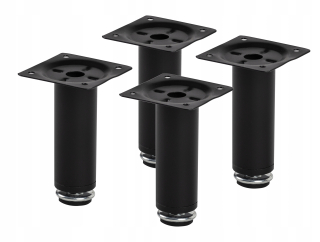 Nábytkové nožičky - 4x nábytok na nábytok na nohy nastaviteľný čierny H-100 mm