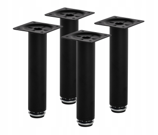 Nábytkové nožičky - 4x nábytok na nábytok na nohy nastaviteľný čierny H-150 mm