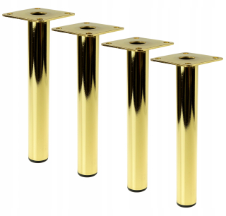 Nábytkové nožičky - 4x noha Fi 25 Golden Gloss Gloss 18 cm