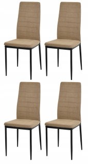 Kuchynská, jedálenská stolička - 4x kreslo pre obývaciu izbu béžové čierne boho nohy