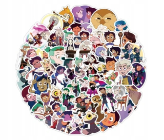 Destké samolepky - 50 počítačov Karikatúra anime nálepky Doodle Owl House