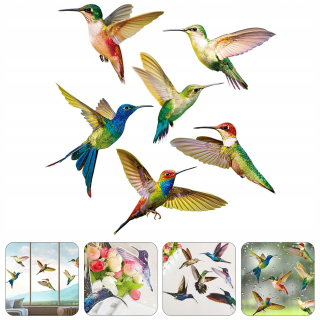 Destké samolepky - 6 kusov Bird Wall Stickers Letgers