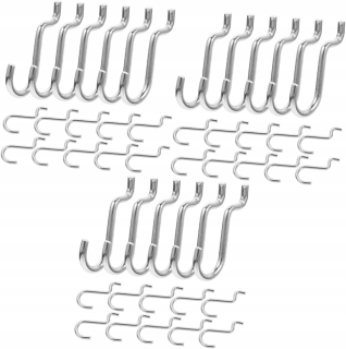Držiak, vešiak - 60 ks Peg Board Hook Iron Dual Kryza Line
