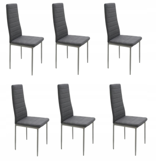 Kuchynská, jedálenská stolička - 4x Set Adele Gray Velor Loft Stolička