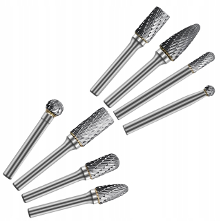 8 kusov/set 6 mm-12 mm Wolfram Burr Bit