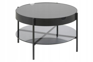 Toaletný stolík - Actona Glass Table Tipton L Black - Glass, Met
