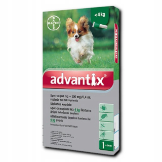 Advantix Spot-On pre psov pod 4 kg (40 mg + 20