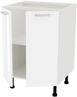 Kuchynská skrinka - Aksel Basic White Gloss B_S60_2F stojatá skrinka