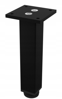 Nábytkové nožičky - Hliníkový nábytok chodidla 150 mm čierna nastaviteľná