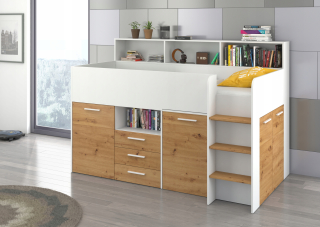 Poschodová posteľ - Antersola Bunk Bed Neo P Oak Artisan/White