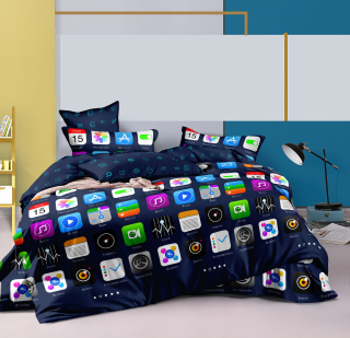 Kompletný set posteľných obliečok - Single -Colored Grey Bedwing - 70x80 vankúš