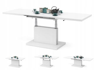 Konferenčný stolík do obývačky - Aston White ~ Bench Folder Table Evita