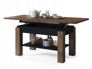 Konferenčný stolík do obývačky - OSLO Oak Craft Gold/Black