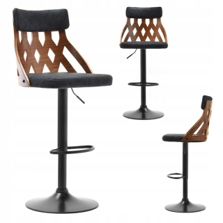 Barová stolička do kuchyne - Openwork Bar Hocker pre ostrov 52 Čierny orech Cz